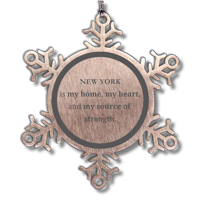 New York is my Home Snowflake Ornament New York Birthday Christmas Gifts