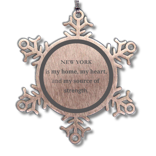 New York is my Home Snowflake Ornament New York Birthday Christmas Gifts