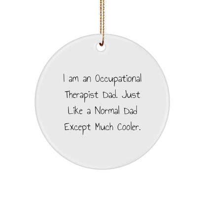 Occupational Therapist Dad Gifts | Funny Circle Ornament for Christmas | Gifts from Men to Occupational Therapist Friends and Family