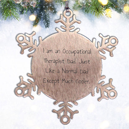 Occupational Therapist Gifts, Funny Quote Ornaments, Snowflake Decorations for Christmas, Gifts from Dad, for Occupational Therapist Friends and Coworkers