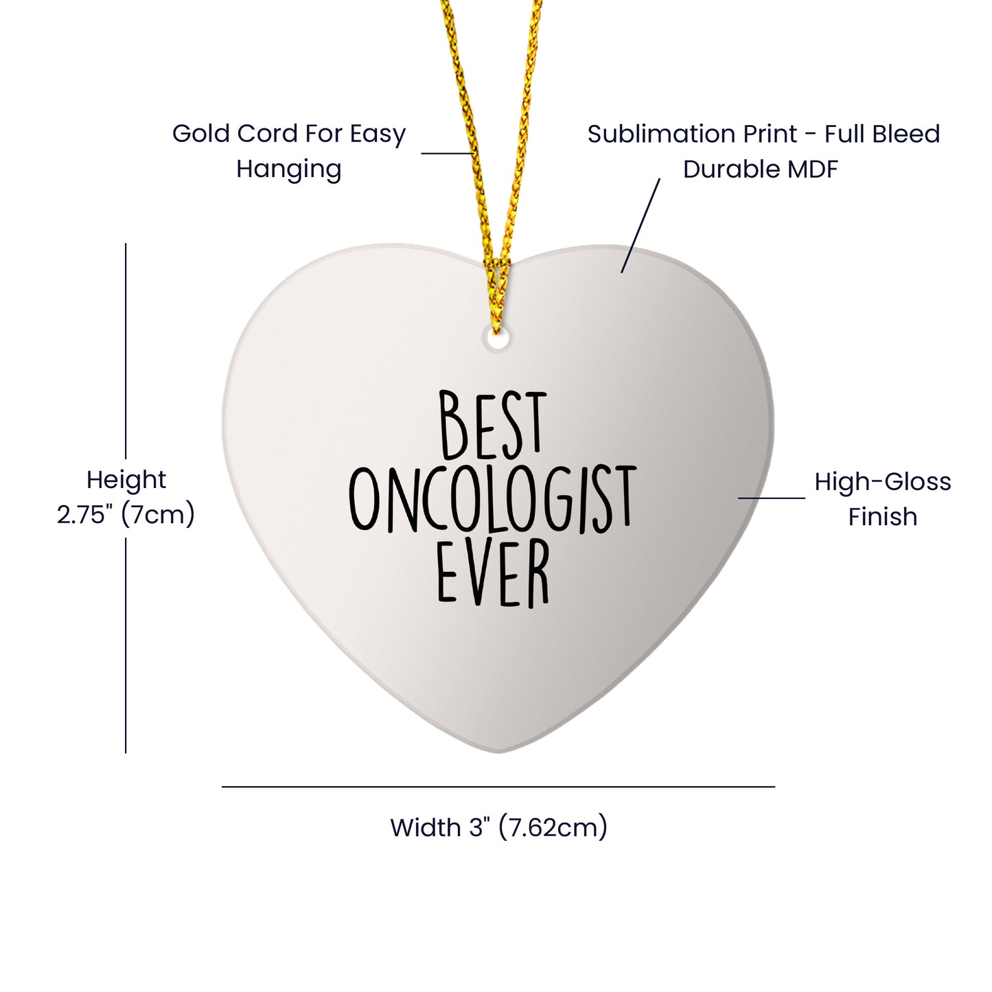 Oncologist Gifts from Friends - I'm Not Perfect But I'm An Oncologist And That's Basically The Same Thing Funny Heart Ornament for Christmas