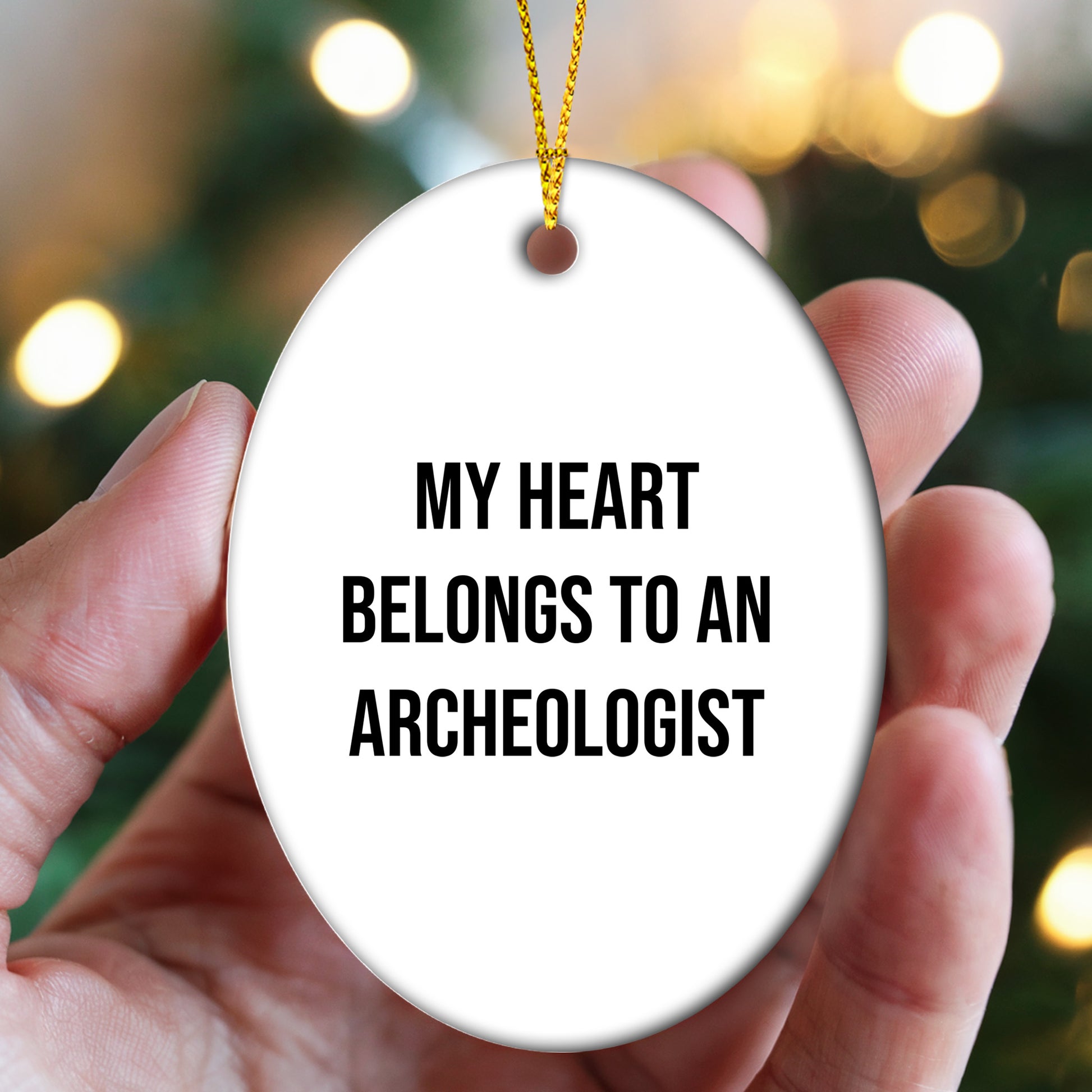 Archeologist Oval Ornament - My Heart Belongs To An Archeologist Christmas Gifts