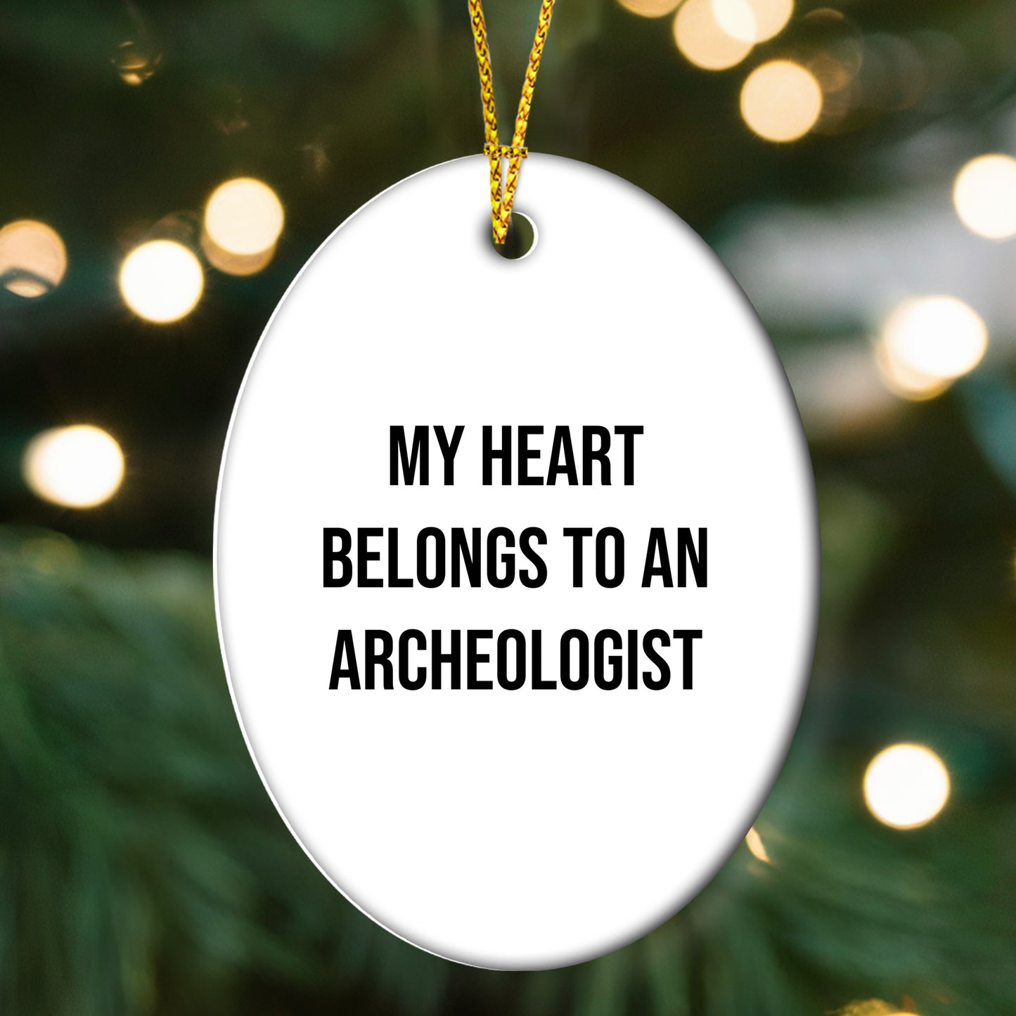 Archeologist Oval Ornament - My Heart Belongs To An Archeologist Christmas Gifts