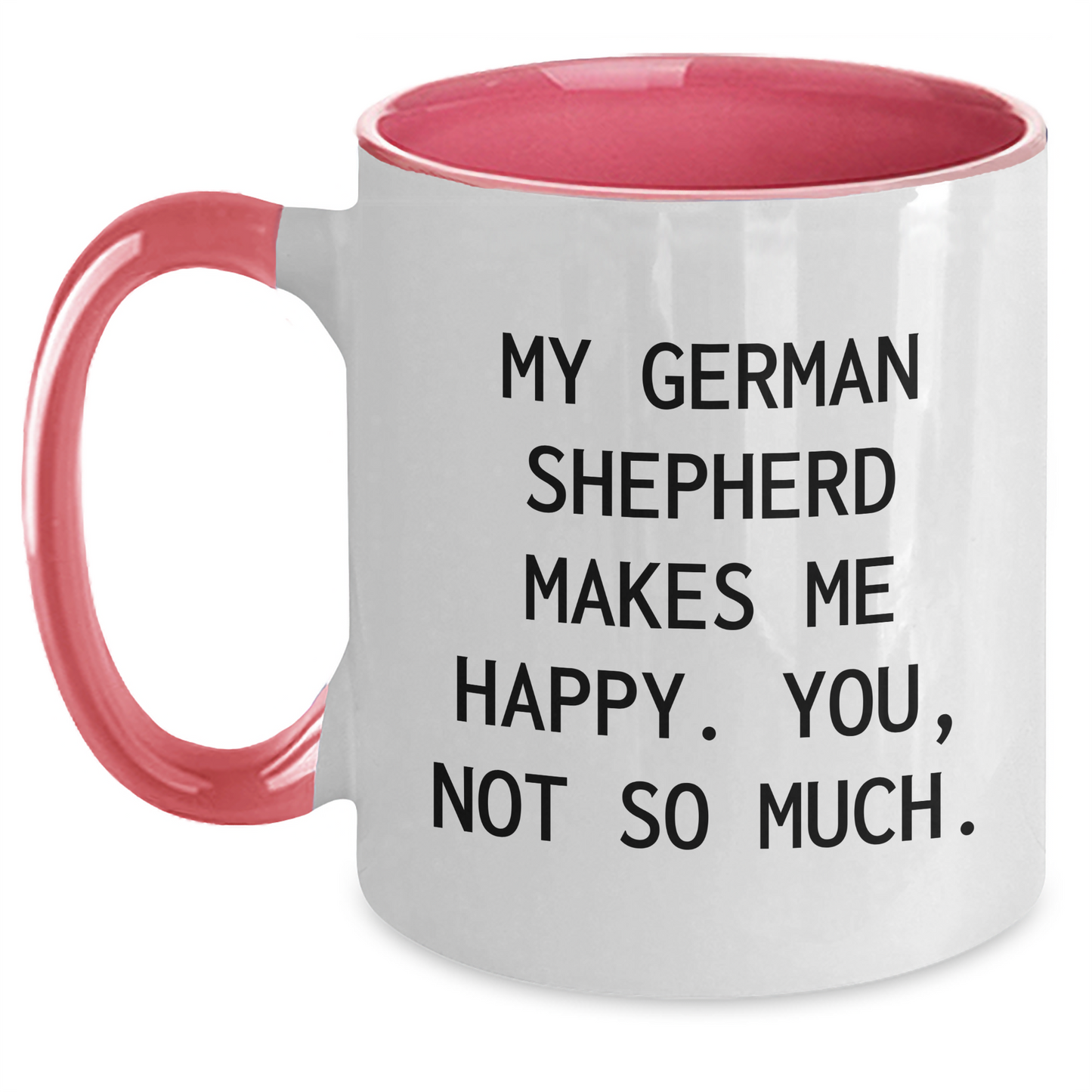 Funny German Shepherd Dog Gifts from Friends for Dad's Unique Two Tone Coffee Mug - Main