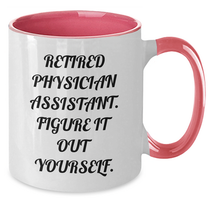 Funny Physician Assistant Gifts, 'Figure It Out Yourself' Quote Two Tone Coffee Mug, Gifts from Family to Physician Assistant, Unique Graduation Gifts for Men - Additional