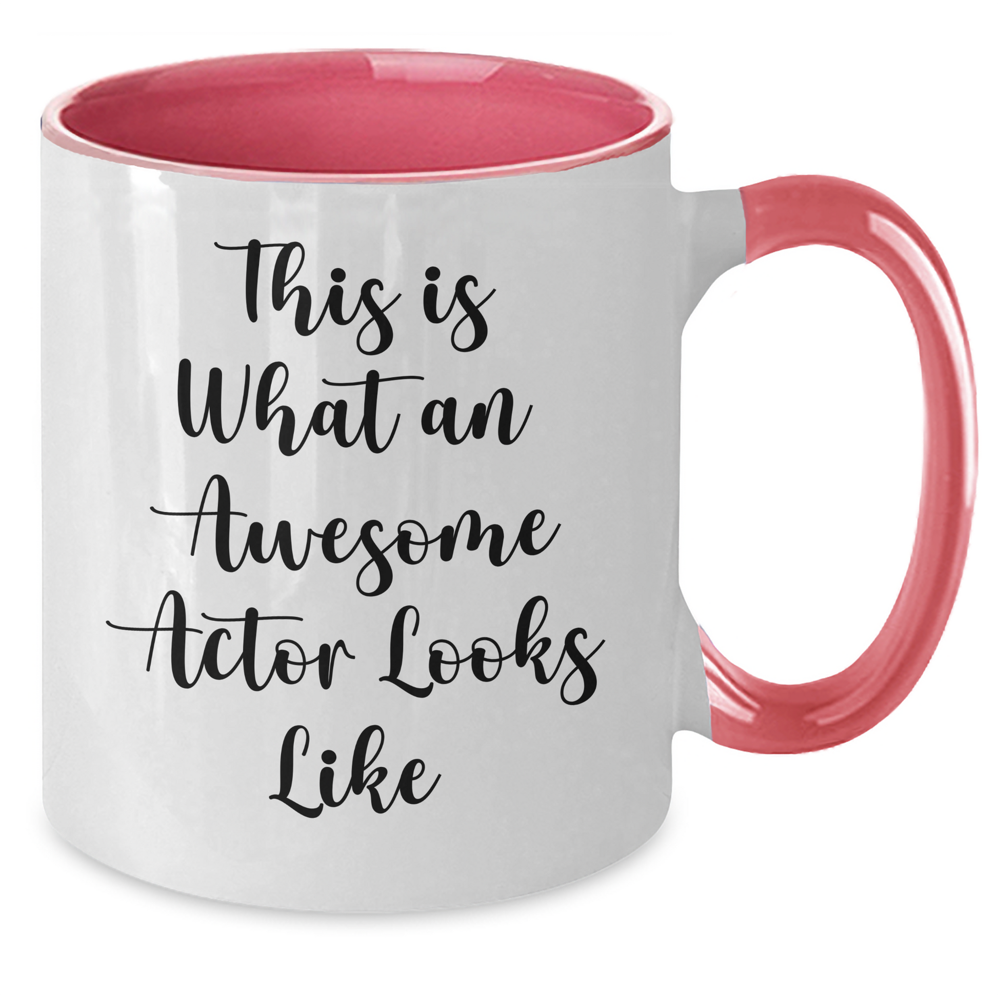 Funny Actor Gifts for Him - This Is What An Awesome Actor Looks Like Two Tone Coffee Mug, Gifts from Dad to Men on Father's Day - Additional