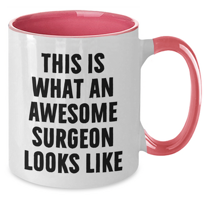 Funny Surgeon Gifts from Men to Awesome Surgeon on Father's Day - Two Tone Coffee Mug - Additional