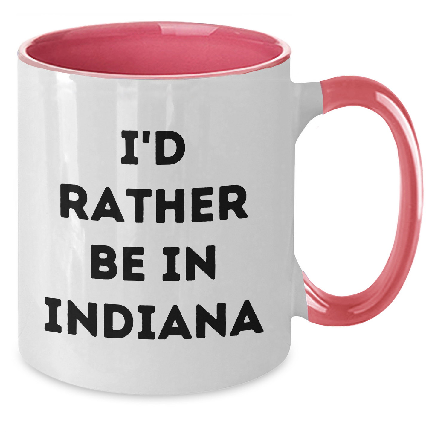 Funny I'd Rather Be In Indiana Two Tone Coffee Mugs from Friends, Coworkers, Family, Gifts for Men, Women, Indiana Enthusiasts, Father's Day Unique Gifts - Additional