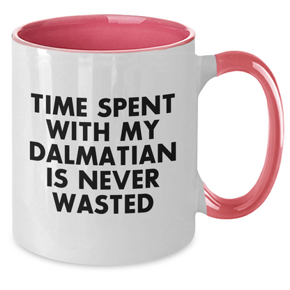 Dalmatian Dog Lovers' Funny Two Tone Coffee Mugs with Inspirational Quote - Gifts from Men to Dalmatian Dog Owners for Father's Day - 11oz Ceramic Mugs with Microwave and Dishwasher Safe - Additional