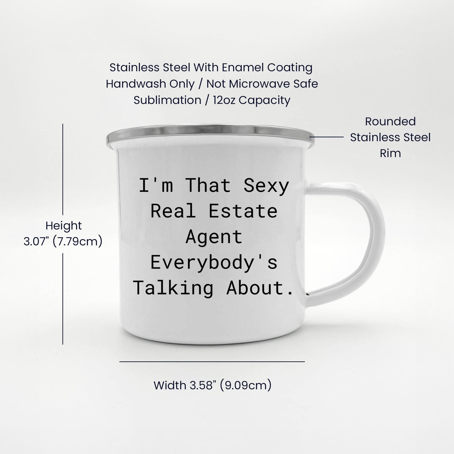 Real Estate Agent Gifts, Funny Inspirational Quote, Camping Mug for Graduation, Gifts from Friends to Real Estate Agent - Mallard Moon Gift Shop