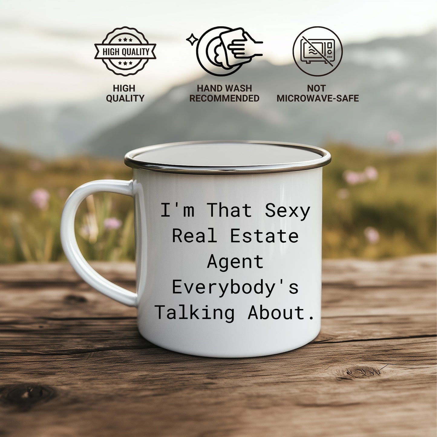 Real Estate Agent Gifts, Funny Inspirational Quote, Camping Mug for Graduation, Gifts from Friends to Real Estate Agent - Mallard Moon Gift Shop