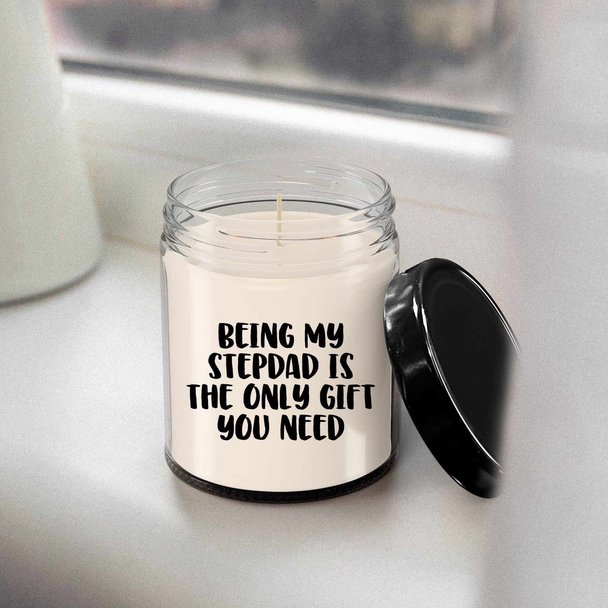 Stepdad Gift Ideas Being My Stepdad is The Only Gift You Need Scented Soy Candle - Mallard Moon Gift Shop