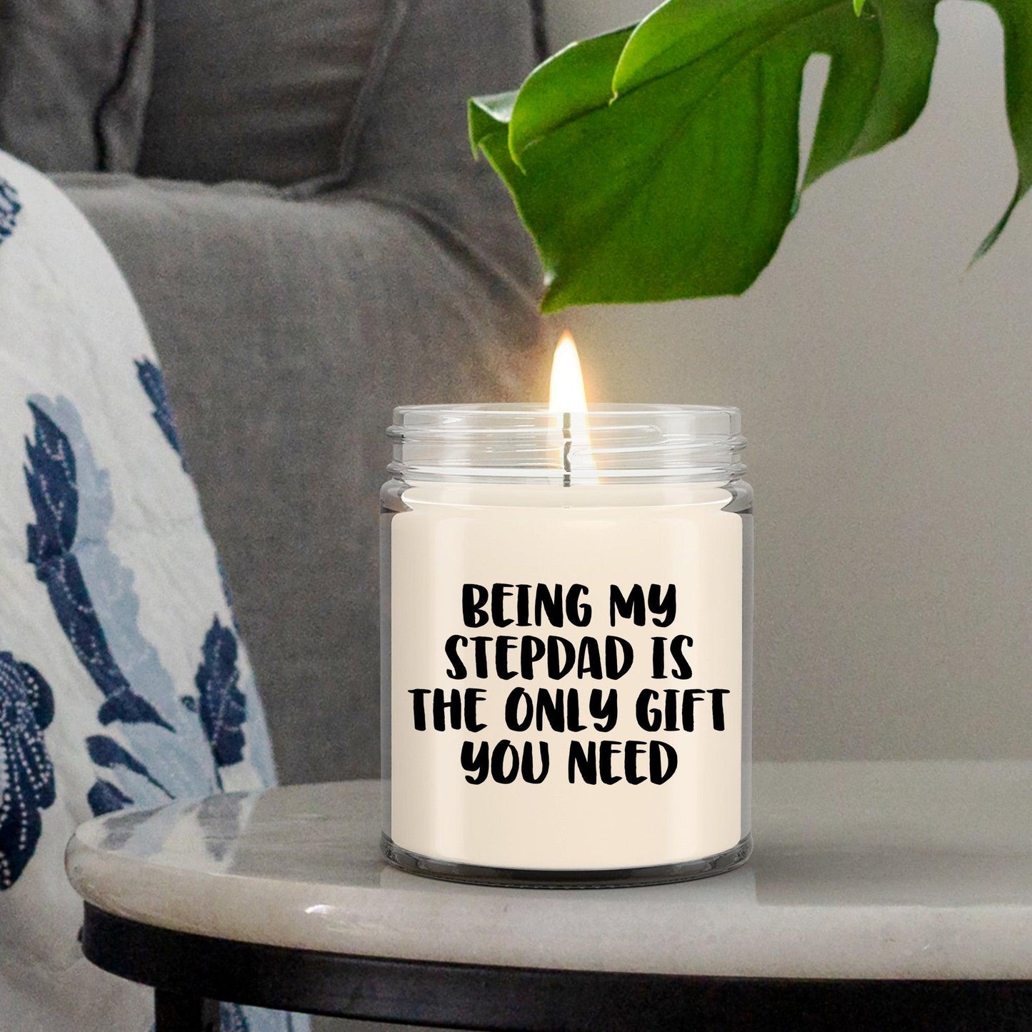 Stepdad Gift Ideas Being My Stepdad is The Only Gift You Need Scented Soy Candle - Mallard Moon Gift Shop