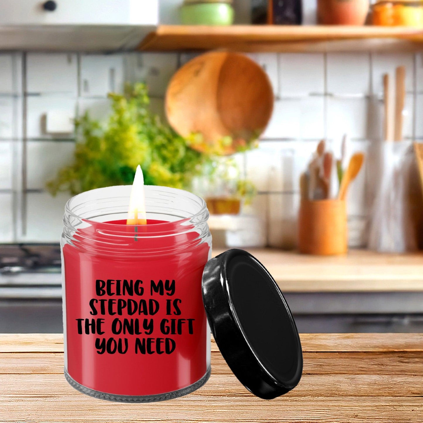 Stepdad Gift Ideas Being My Stepdad is The Only Gift You Need Scented Soy Candle - Mallard Moon Gift Shop