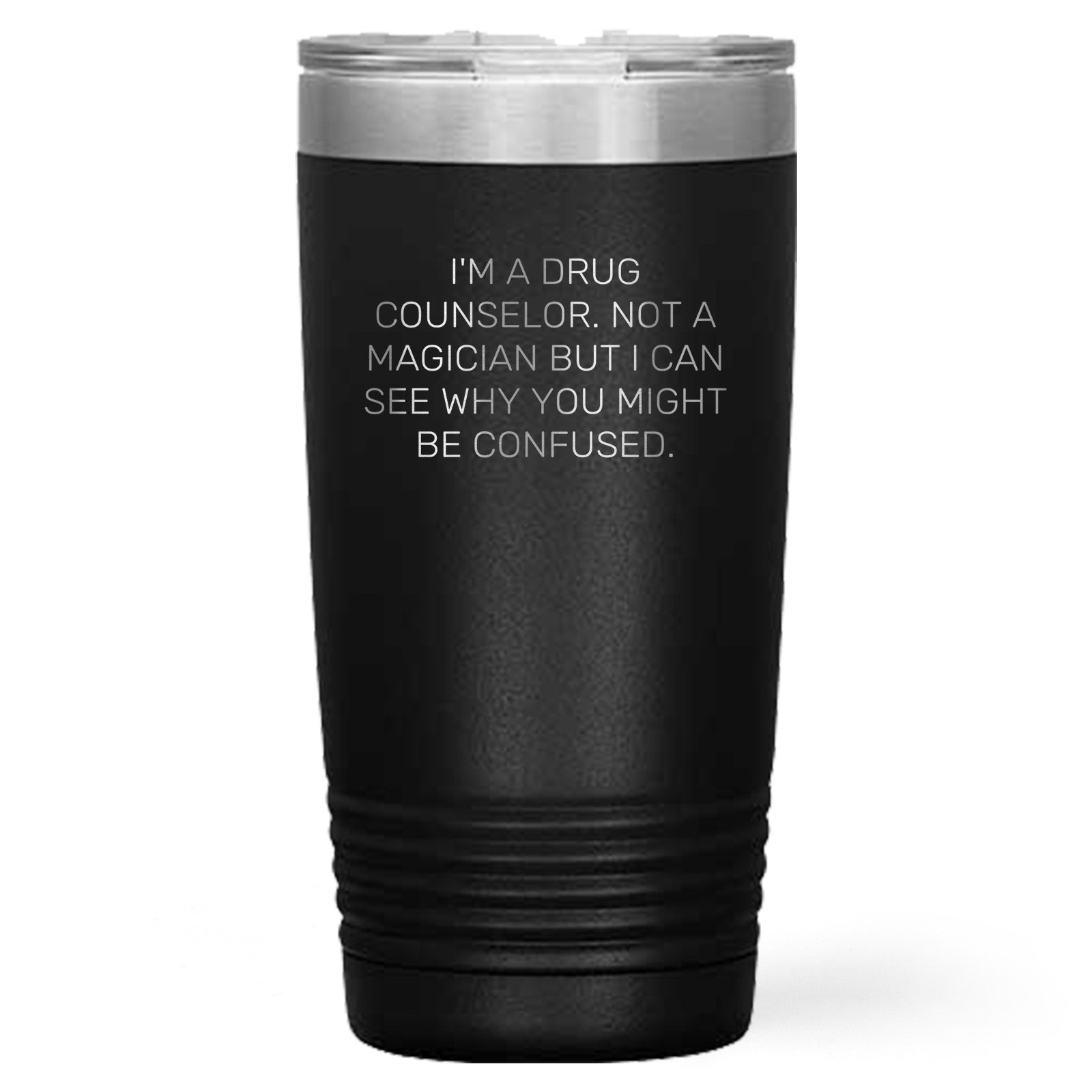 Drug Counselor Gifts from Friends, Funny Tumbler for Her, Inspirational Quote, Keeps Drinks Hot or Cold, Gift for Drug Counselor Graduation, Unique Gifts for Her, Stainless Steel, Powder Coating - Mallard Moon Gift Shop