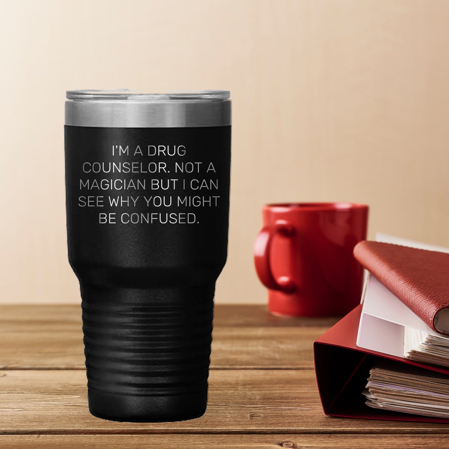 Drug Counselor Gifts from Friends, Funny Tumbler for Her, Inspirational Quote, Keeps Drinks Hot or Cold, Gift for Drug Counselor Graduation, Unique Gifts for Her, Stainless Steel, Powder Coating - Mallard Moon Gift Shop