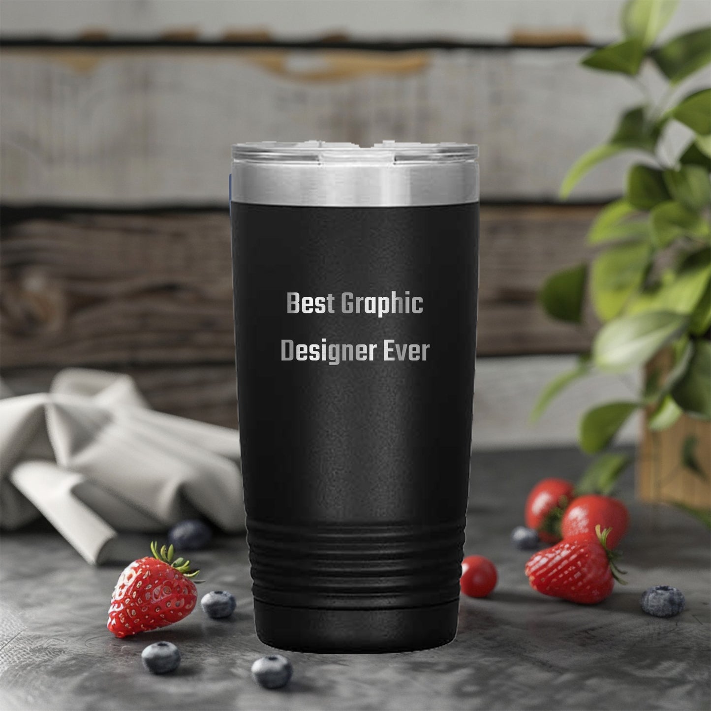Funny Graphic Designer Gifts from Friends for Graduation, Best Graphic Designer Ever Tumbler, 20oz or 30oz Capacity, Stainless Steel Powder Coating, Unique Gifts for Men, Women, Coworkers, Family - Mallard Moon Gift Shop