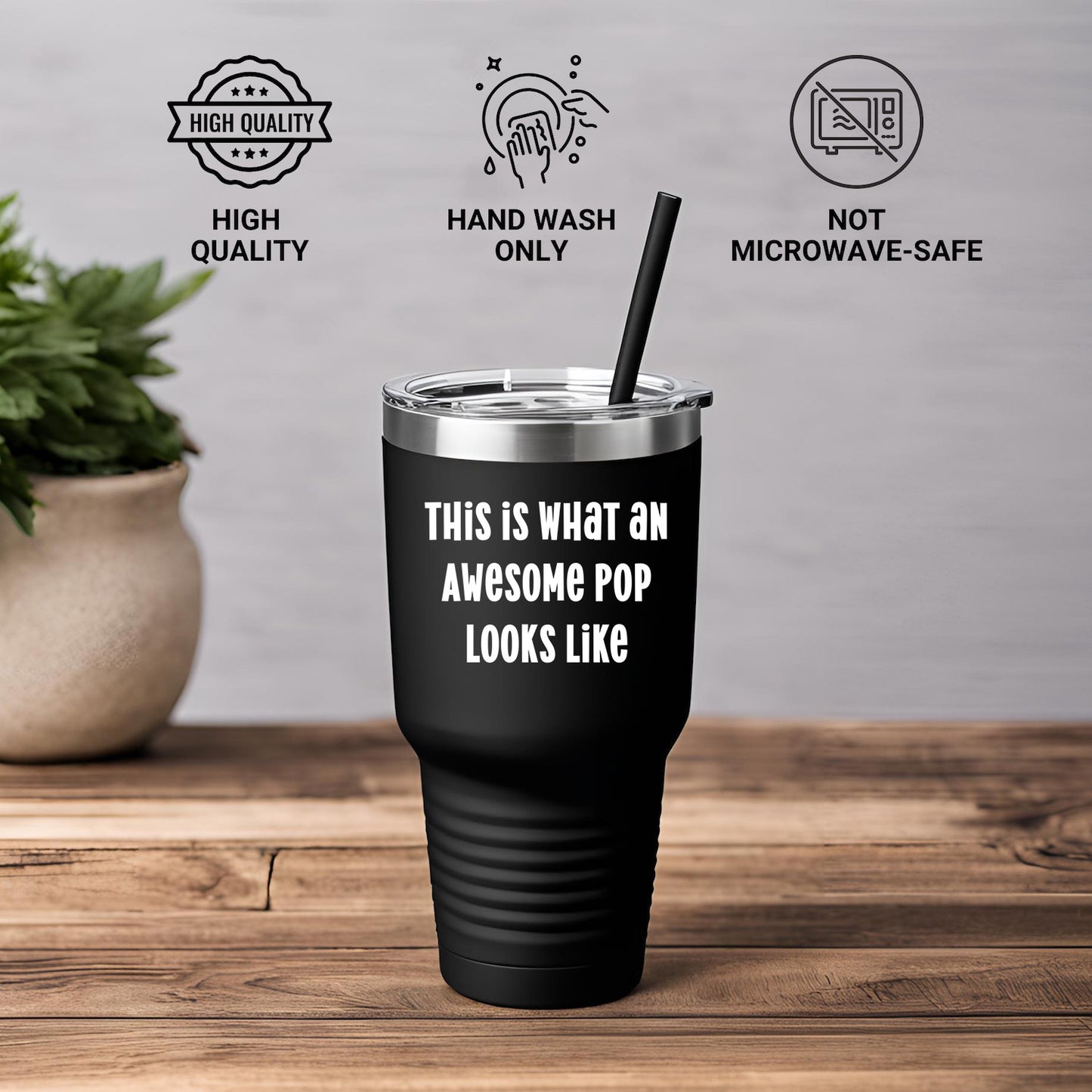 Funny Pop Tumblers for Men Gifts from Family - This Is What An Awesome Pop Looks Like - Mallard Moon Gift Shop