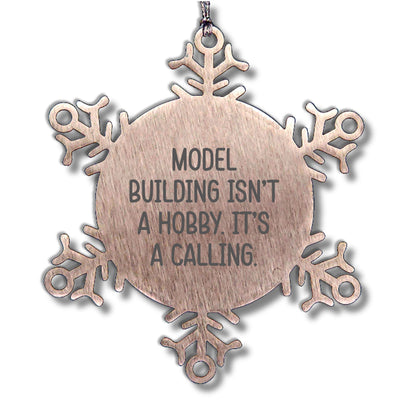 Handcrafted Snowflake Ornaments for Model Building Enthusiasts, Funny Gifts from Friends, and Christmas Unique Gifts for Model Building Men, Women, and Family - Mallard Moon
