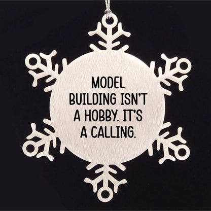 Handcrafted Snowflake Ornaments for Model Building Enthusiasts, Funny Gifts from Friends, and Christmas Unique Gifts for Model Building Men, Women, and Family - Mallard Moon