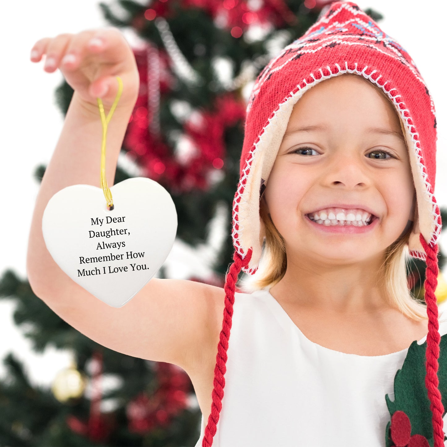 Daughter Heart Christmas Tree Ornament Always Remember How Much I Love You - Mallard Moon