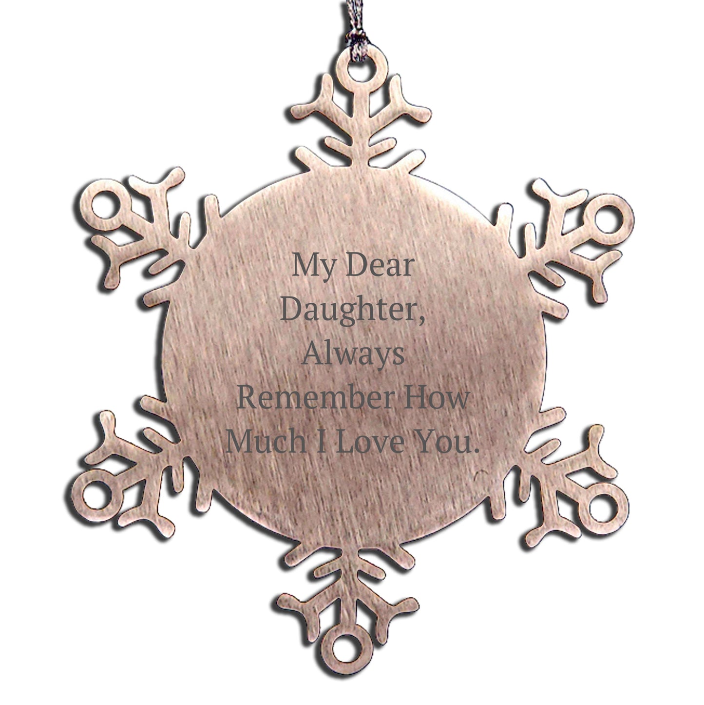 Funny Snowflake Ornament Gifts from Mom to Daughter, Daughter's Love Quote, Christmas Unique Daughter Gifts, Daughter Snowflake Ornament, Daughter Gifts from Mom, Family Christmas Unique Gifts - Mallard Moon