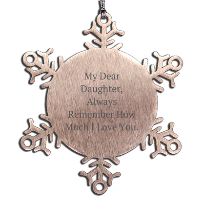 Funny Snowflake Ornament Gifts from Mom to Daughter, Daughter's Love Quote, Christmas Unique Daughter Gifts, Daughter Snowflake Ornament, Daughter Gifts from Mom, Family Christmas Unique Gifts - Mallard Moon