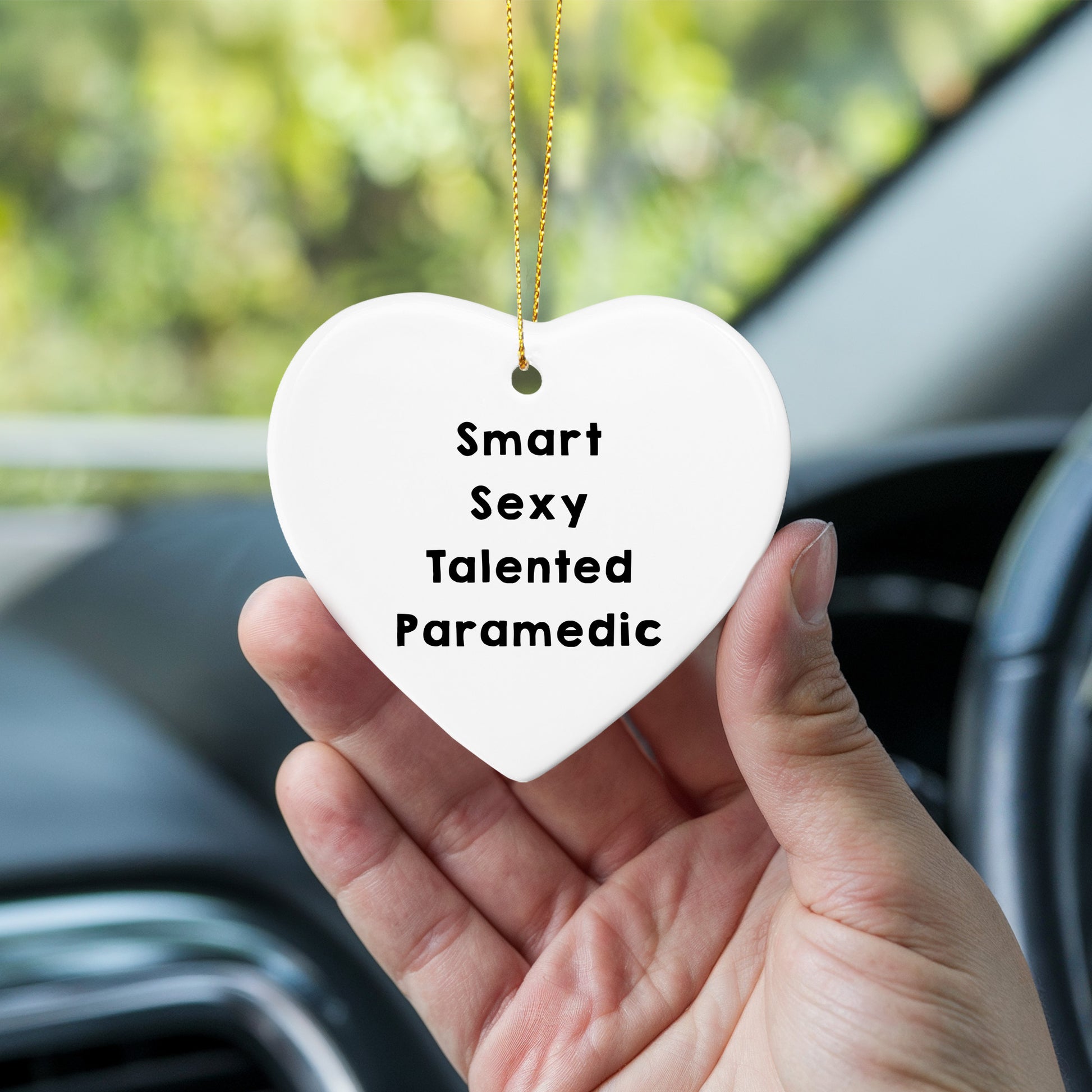Smart Sexy Talented Paramedic Christmas Heart Ornament Gifts