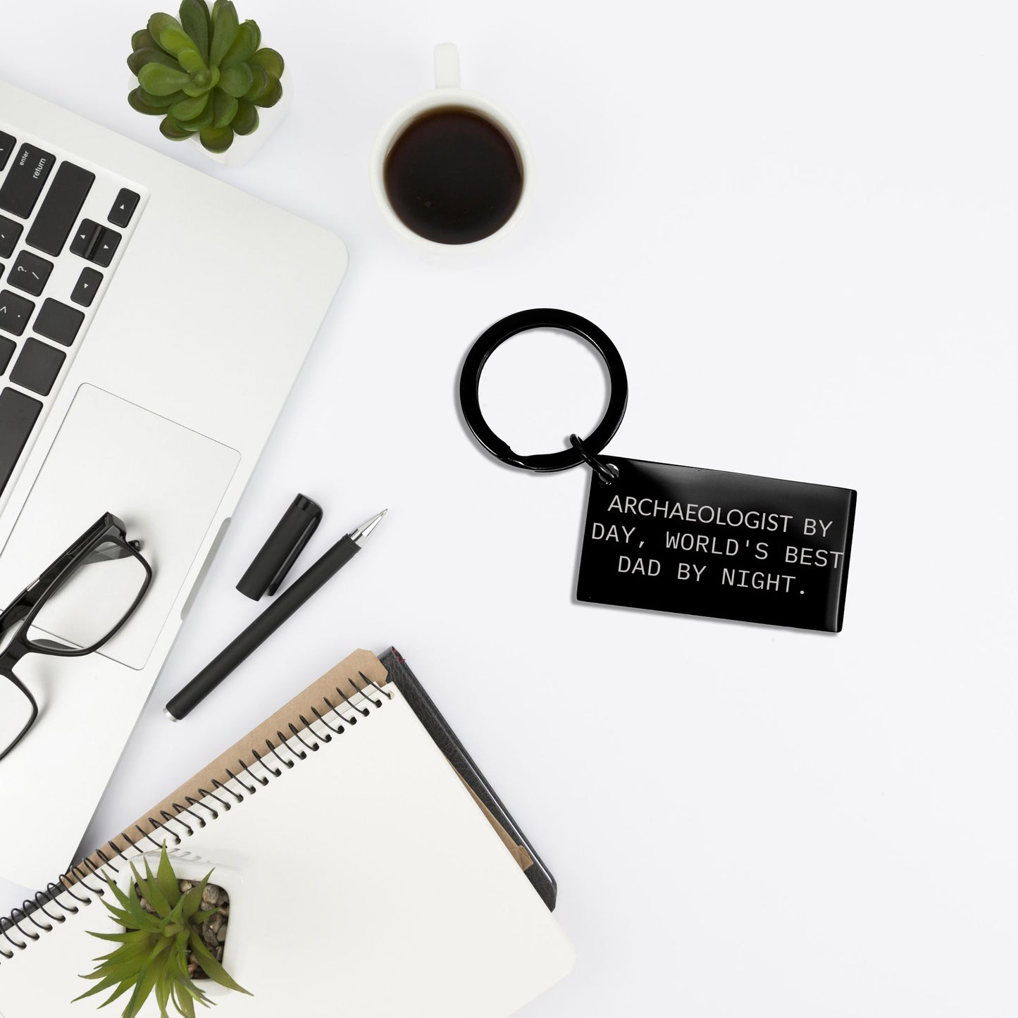 Archaeologists Gifts for Dad, Keychain for Men, Funny Quote 'Archaeologists By Day, World's Best Dad By Night.', Graduation Unique Gifts - Mallard Moon Gift Shop