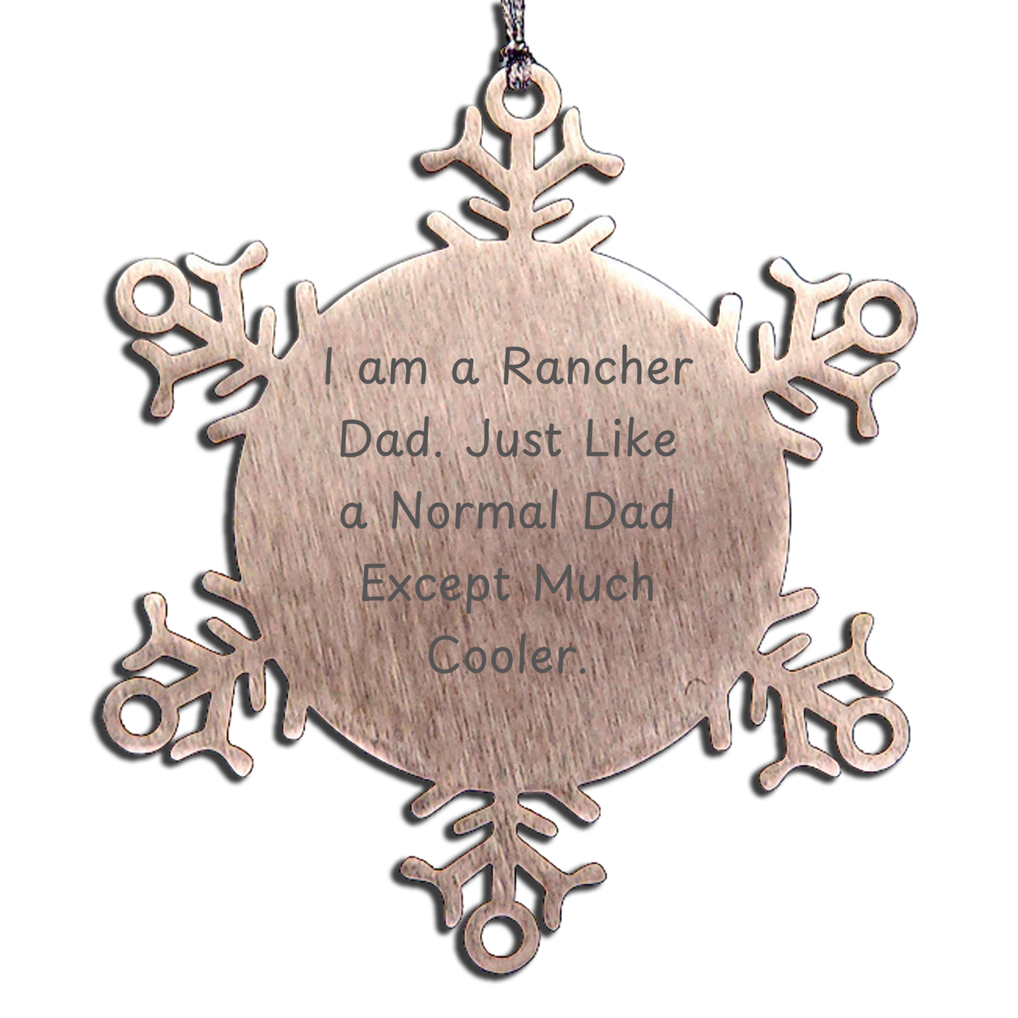 Cute Rancher Gifts from Men Friends to Men Ranchers Christmas Unique Snowflake Ornaments for Rancher Dads