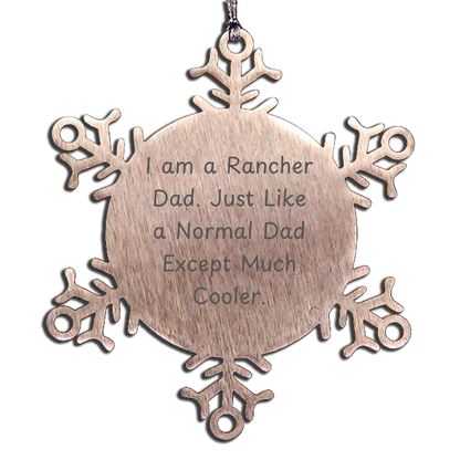 Cute Rancher Gifts from Men Friends to Men Ranchers Christmas Unique Snowflake Ornaments for Rancher Dads