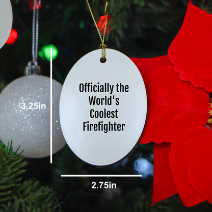 Funny Firefighter Oval Ornament Gifts from Friends for Men, Christmas Unique