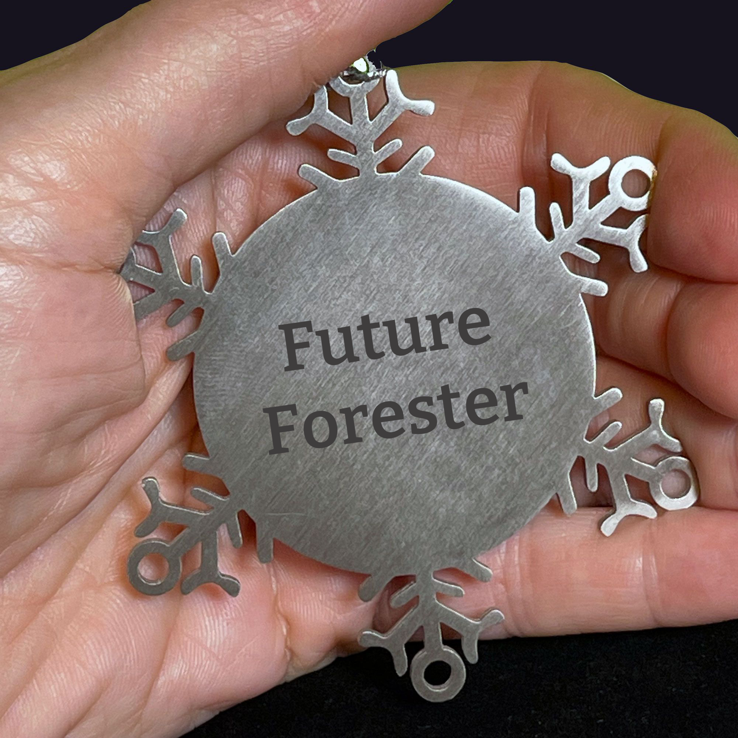 Funny Forester Gifts from Friends, Christmas Unique Ornaments for Future Forester Men, Snowflake Ornament Quotes