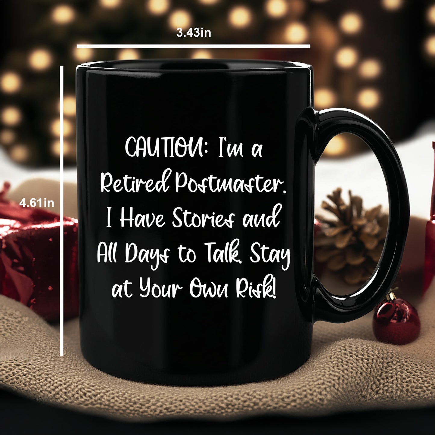 Funny Postmaster Quote Black Coffee Mug Gifts from Men to Postmaster Birthday Unique Ideas
