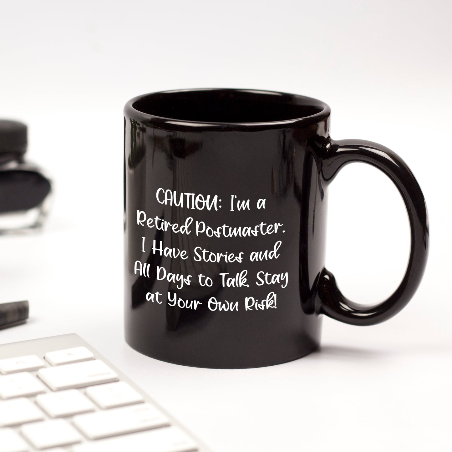 Funny Postmaster Quote Black Coffee Mug Gifts from Men to Postmaster Birthday Unique Ideas