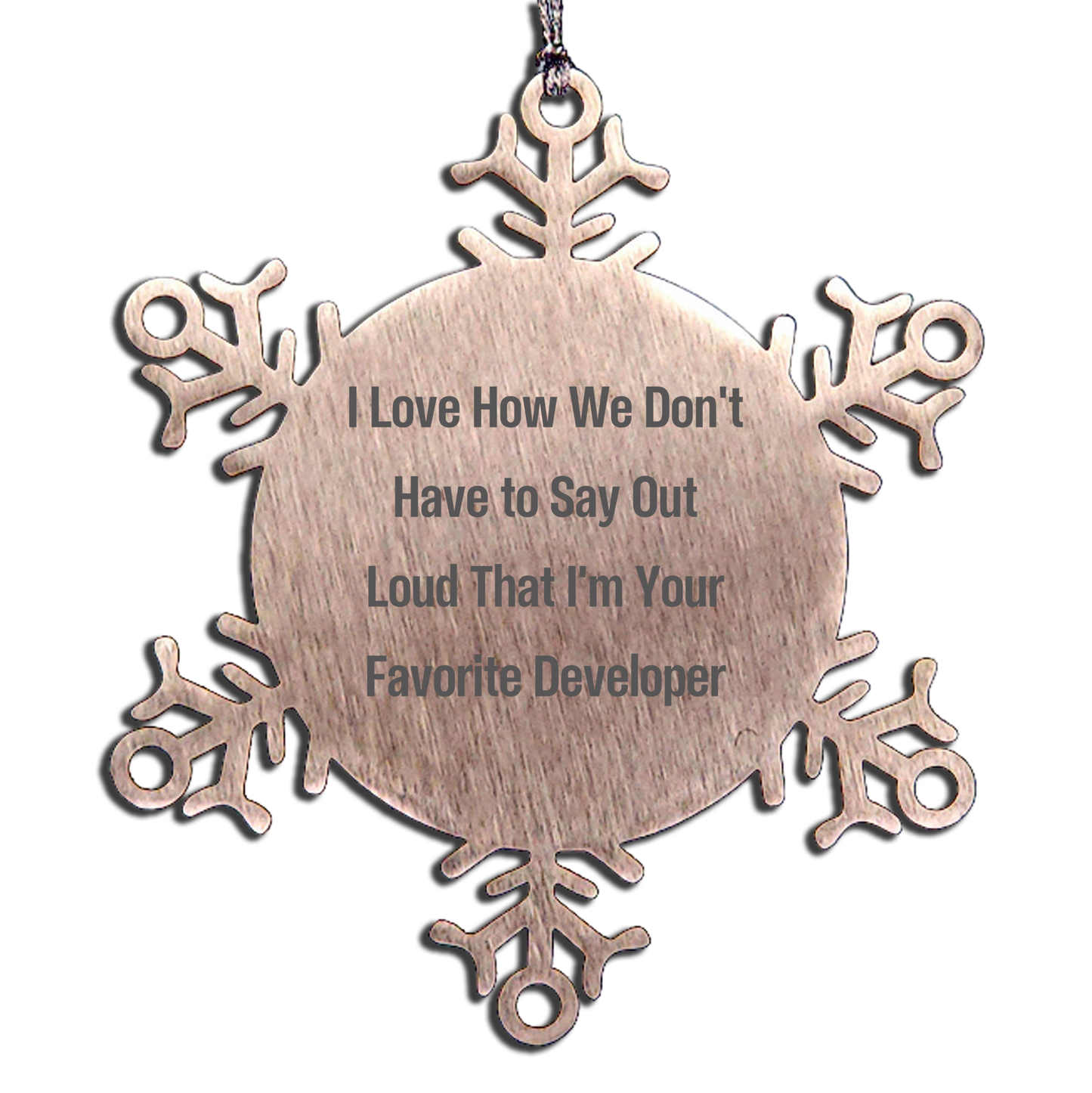 Funny Developer Gifts from Friends - Developer Christmas Unique Gifts - Snowflake Ornament Gifts for Developer Colleagues