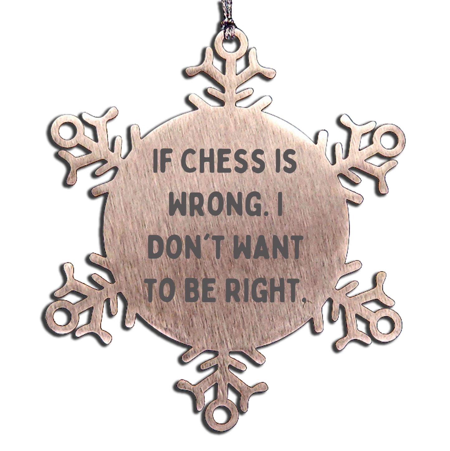 Funny Chess Gift Ideas, Snowflake Ornament for Christmas Unique Gifts from Men to Chess Lovers