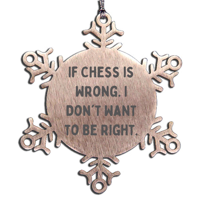Funny Chess Gift Ideas, Snowflake Ornament for Christmas Unique Gifts from Men to Chess Lovers