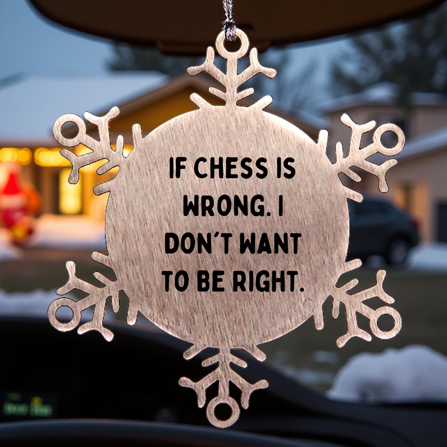 Funny Chess Gift Ideas, Snowflake Ornament for Christmas Unique Gifts from Men to Chess Lovers