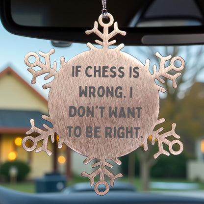 Funny Chess Gift Ideas, Snowflake Ornament for Christmas Unique Gifts from Men to Chess Lovers
