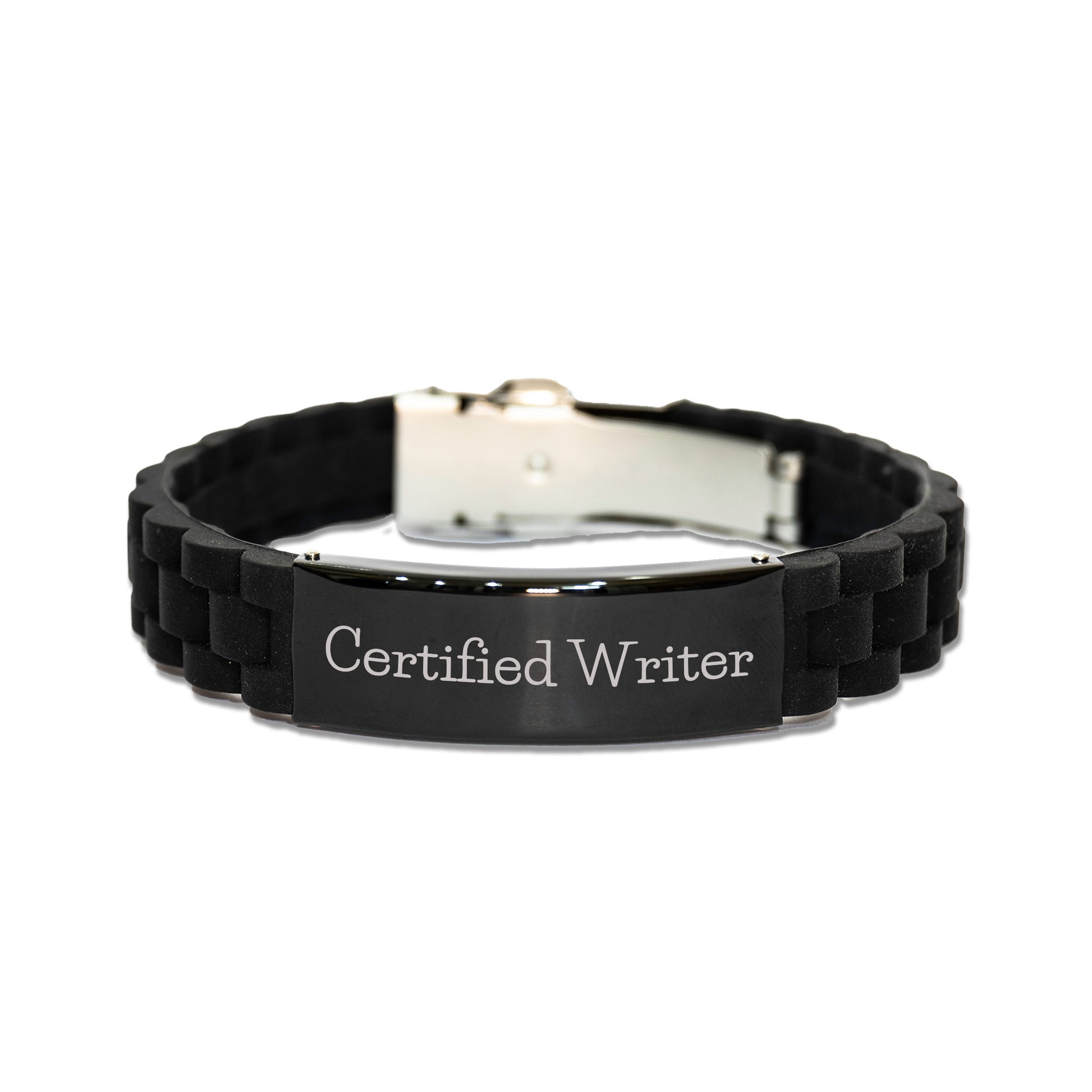 Funny Quote Certified Writer Glide lock Clasp Bracelet Gifts from Friends for Writer Graduation Unique Gifts - Mallard Moon Gift Shop
