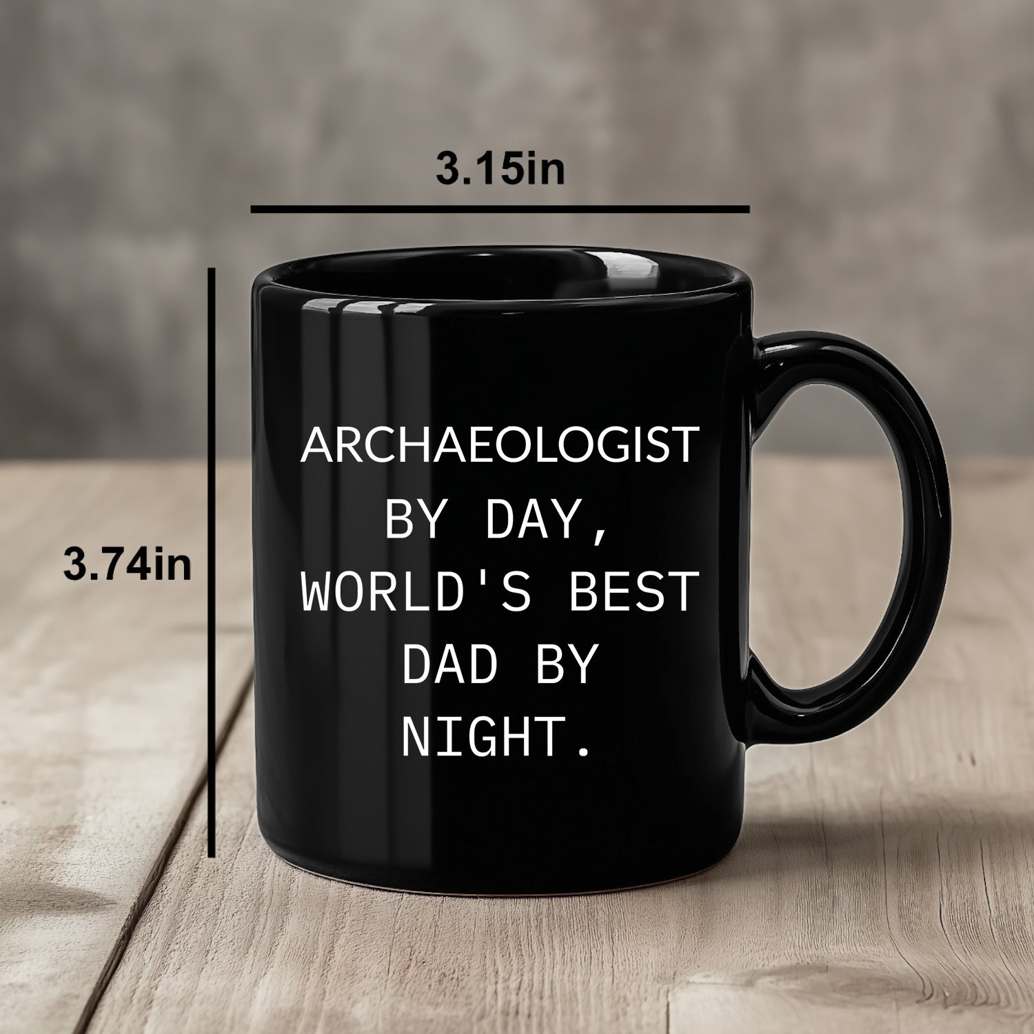 Funny Archaeologists Gifts for Men, Archaeologists by Day, World's Best Dad by Night, Black Coffee Mug for Graduate, Graduation Unique Gifts from Family - Mallard Moon Gift Shop