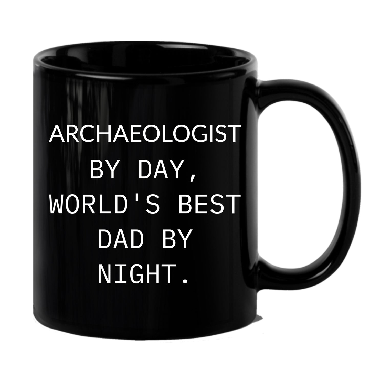 Funny Archaeologists Gifts for Men, Archaeologists by Day, World's Best Dad by Night, Black Coffee Mug for Graduate, Graduation Unique Gifts from Family - Mallard Moon Gift Shop