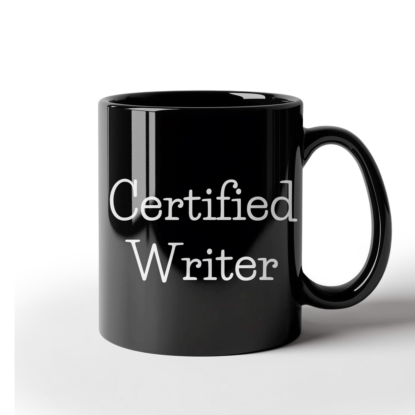 Funny Quote Certified Writer Gifts from Friends for Writer Graduation Unique Black Coffee Mug - Mallard Moon Gift Shop