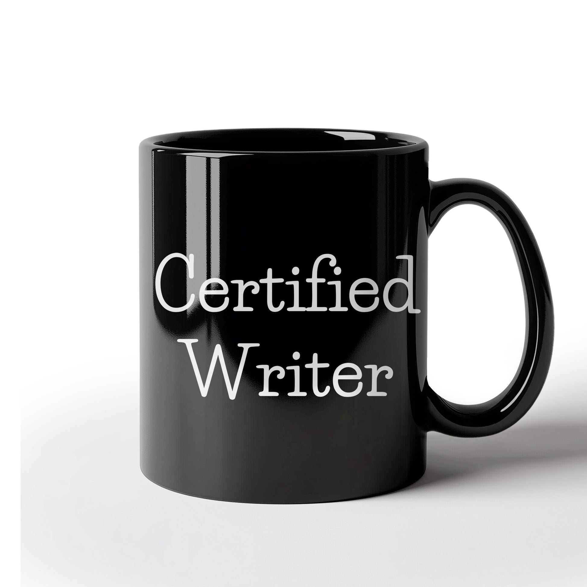 Funny Quote Certified Writer Gifts from Friends for Writer Graduation Unique Black Coffee Mug - Mallard Moon Gift Shop