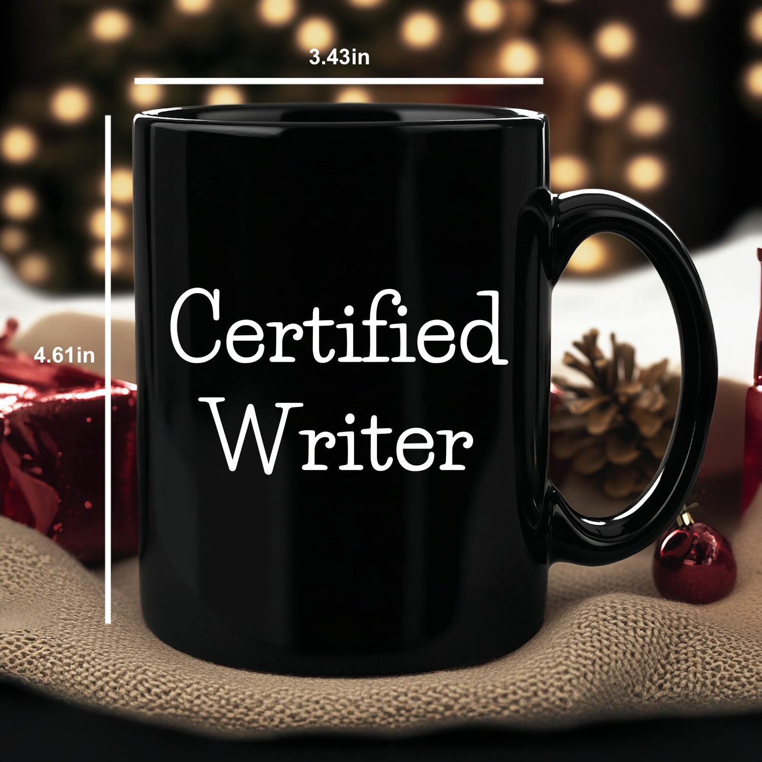 Funny Quote Certified Writer Gifts from Friends for Writer Graduation Unique Black Coffee Mug - Mallard Moon Gift Shop