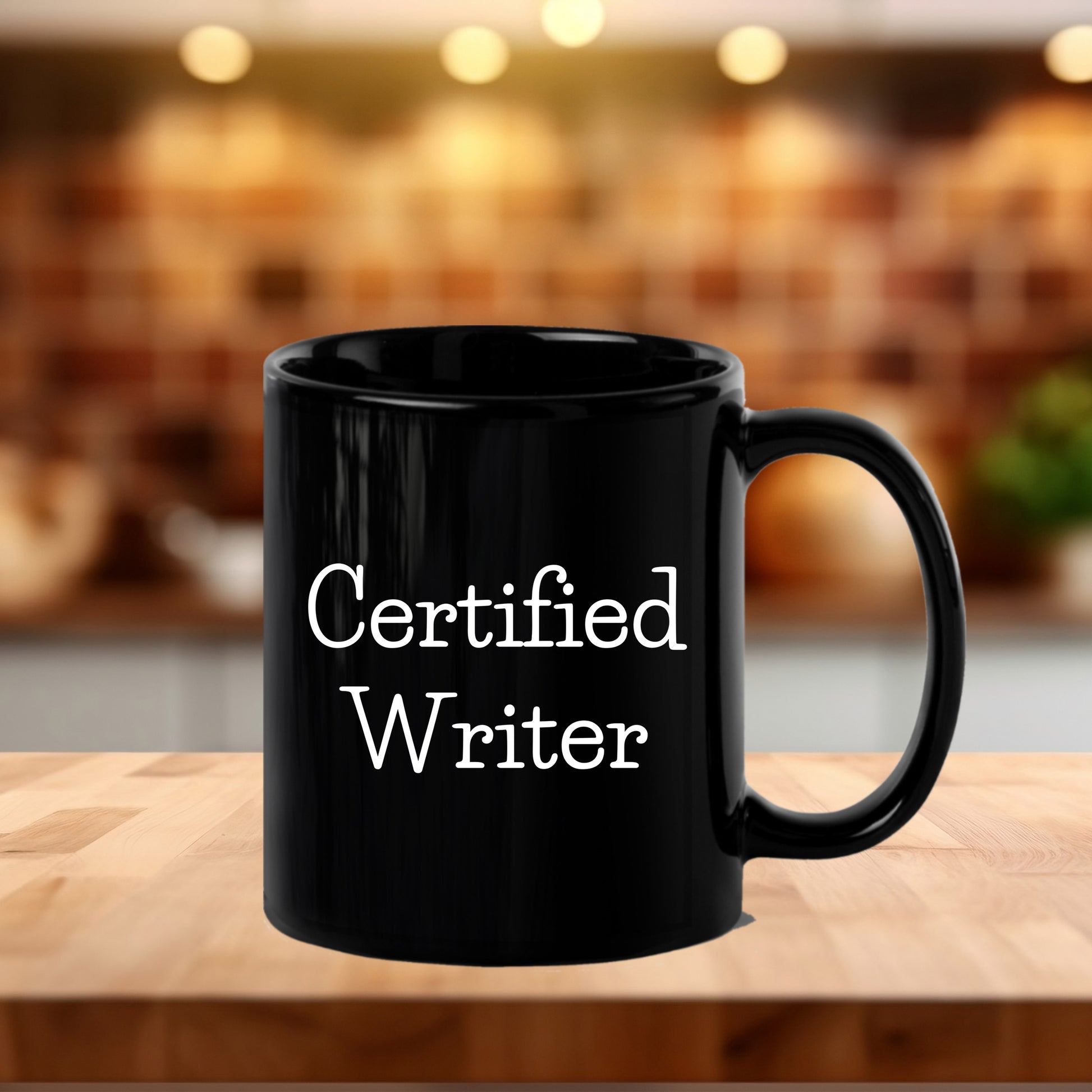 Funny Quote Certified Writer Gifts from Friends for Writer Graduation Unique Black Coffee Mug - Mallard Moon Gift Shop