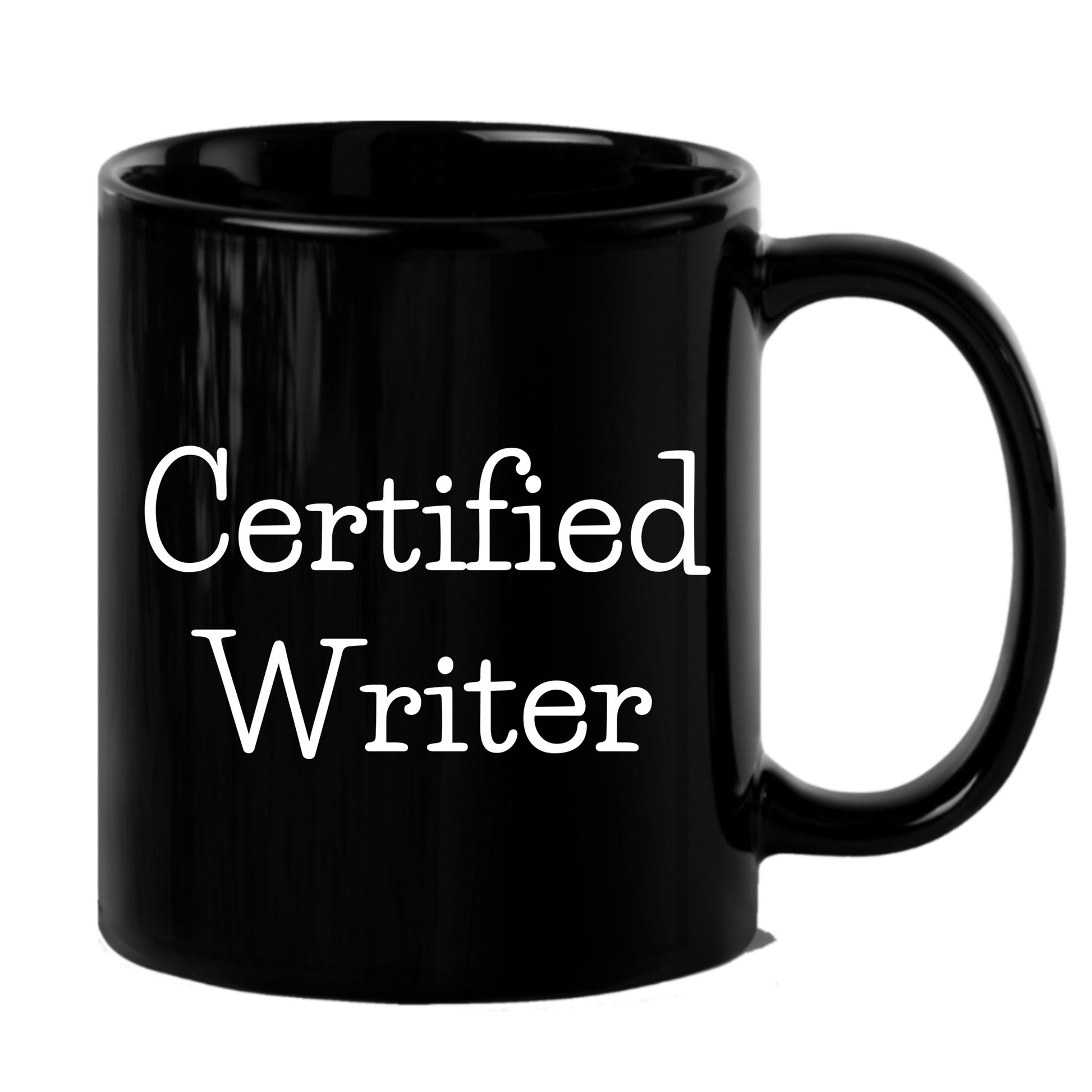 Funny Quote Certified Writer Gifts from Friends for Writer Graduation Unique Black Coffee Mug - Mallard Moon Gift Shop