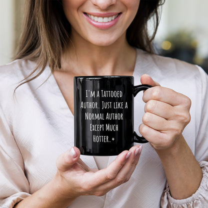 Author Funny Quote Tattooed Author Black Coffee Mug Gifts - Mallard Moon Gift Shop