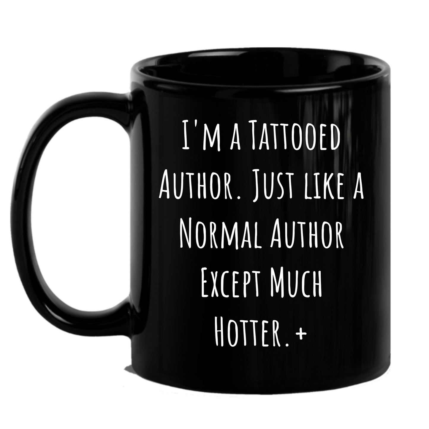 Author Funny Quote Tattooed Author Black Coffee Mug Gifts - Mallard Moon Gift Shop